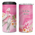 Personalised I Wear Pink For The Fight 4 in 1 Can Cooler Tumbler Australian Breast Cancer Spirit - Aussie Hoodie