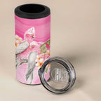 Personalised I Wear Pink For The Fight 4 in 1 Can Cooler Tumbler Australian Breast Cancer Spirit - Aussie Hoodie