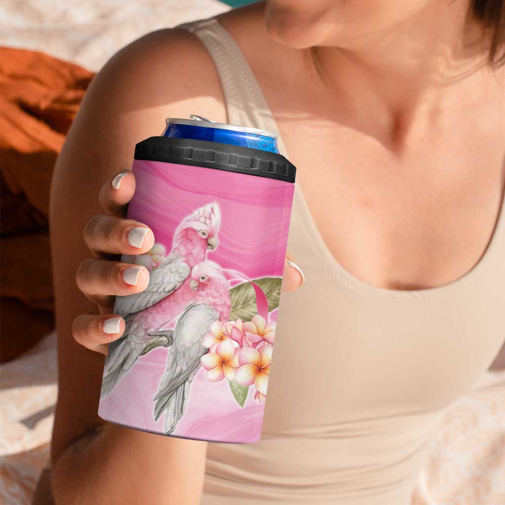 Personalised I Wear Pink For The Fight 4 in 1 Can Cooler Tumbler Australian Breast Cancer Spirit - Aussie Hoodie