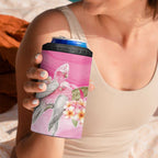 Personalised I Wear Pink For The Fight 4 in 1 Can Cooler Tumbler Australian Breast Cancer Spirit - Aussie Hoodie