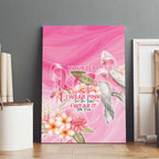 Personalised I Wear Pink For The Fight Canvas Wall Art Australian Breast Cancer Spirit - Aussie Hoodie