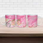 Personalised I Wear Pink For The Fight Ceramic Mug Australian Breast Cancer Spirit - Aussie Hoodie