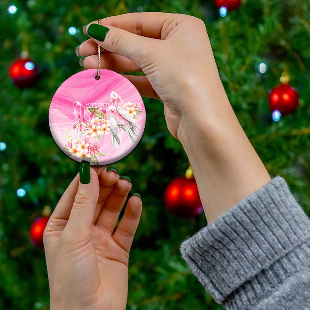 Personalised I Wear Pink For The Fight Ceramic Ornament Australian Breast Cancer Spirit - Aussie Hoodie