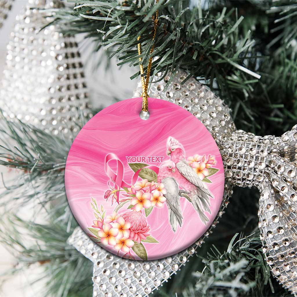 Personalised I Wear Pink For The Fight Ceramic Ornament Australian Breast Cancer Spirit - Aussie Hoodie