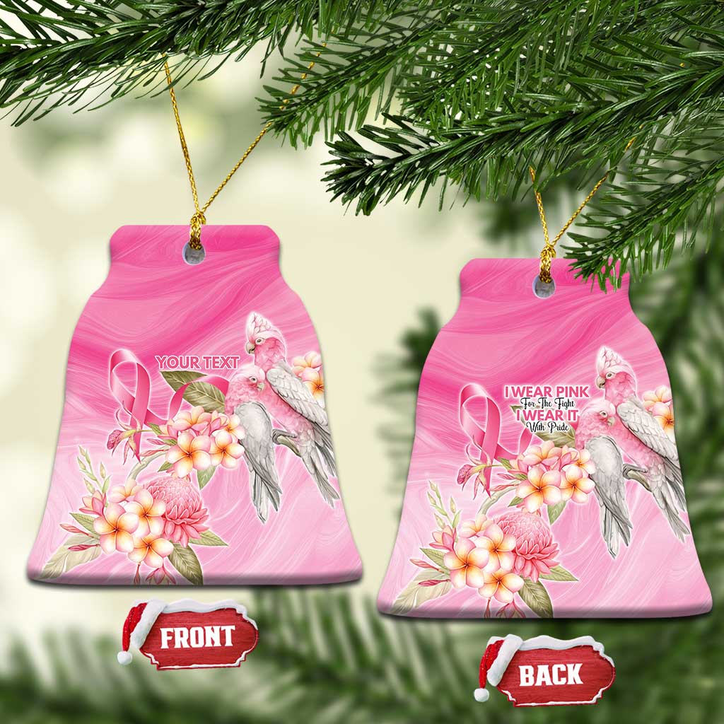 Personalised I Wear Pink For The Fight Ceramic Ornament Australian Breast Cancer Spirit - Aussie Hoodie