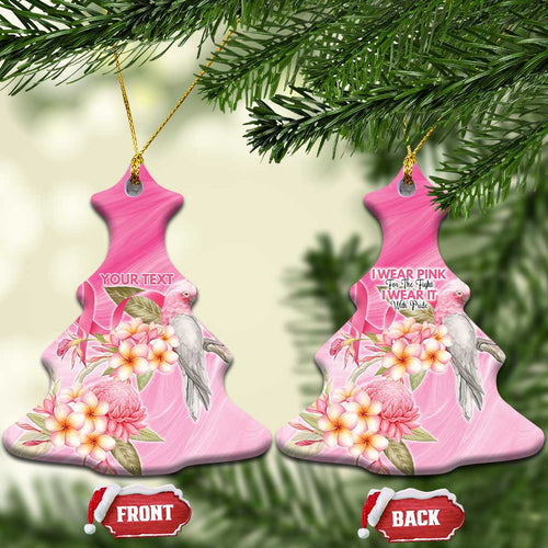 Personalised I Wear Pink For The Fight Ceramic Ornament Australian Breast Cancer Spirit - Aussie Hoodie