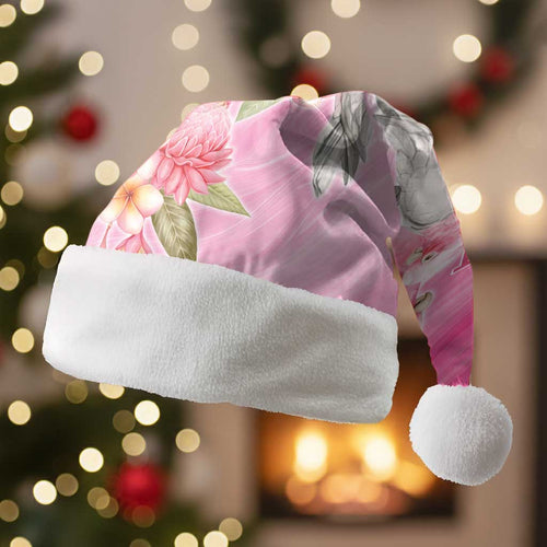Personalised I Wear Pink For The Fight Christmas Santa Hat Australian Breast Cancer Spirit - Aussie Hoodie