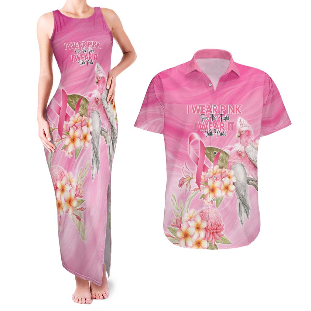 Personalised I Wear Pink For The Fight Couples Matching Tank Maxi Dress and Hawaiian Shirt Australian Breast Cancer Spirit - Aussie Hoodie