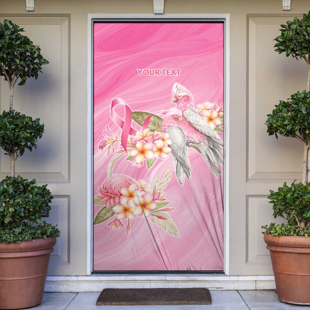 Personalised I Wear Pink For The Fight Door Cover Australian Breast Cancer Spirit - Aussie Hoodie