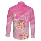 Personalised I Wear Pink For The Fight Family Matching Long Sleeve Bodycon Dress and Hawaiian Shirt Australian Breast Cancer Spirit - Aussie Hoodie