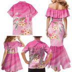 Personalised I Wear Pink For The Fight Family Matching Mermaid Dress and Hawaiian Shirt Australian Breast Cancer Spirit - Aussie Hoodie