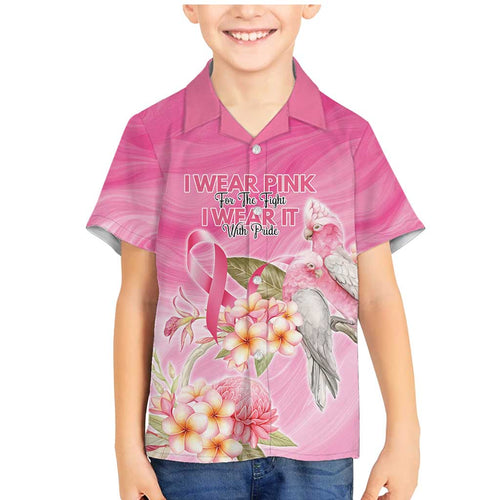 Personalised I Wear Pink For The Fight Family Matching Mermaid Dress and Hawaiian Shirt Australian Breast Cancer Spirit - Aussie Hoodie