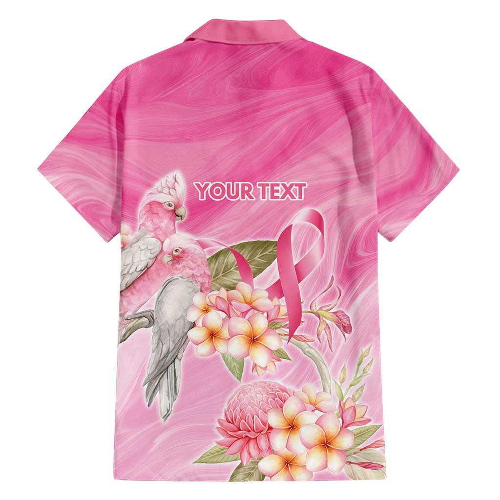 Personalised I Wear Pink For The Fight Family Matching Off Shoulder Short Dress and Hawaiian Shirt Australian Breast Cancer Spirit - Aussie Hoodie
