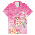 Personalised I Wear Pink For The Fight Family Matching Puletasi and Hawaiian Shirt Australian Breast Cancer Spirit - Aussie Hoodie