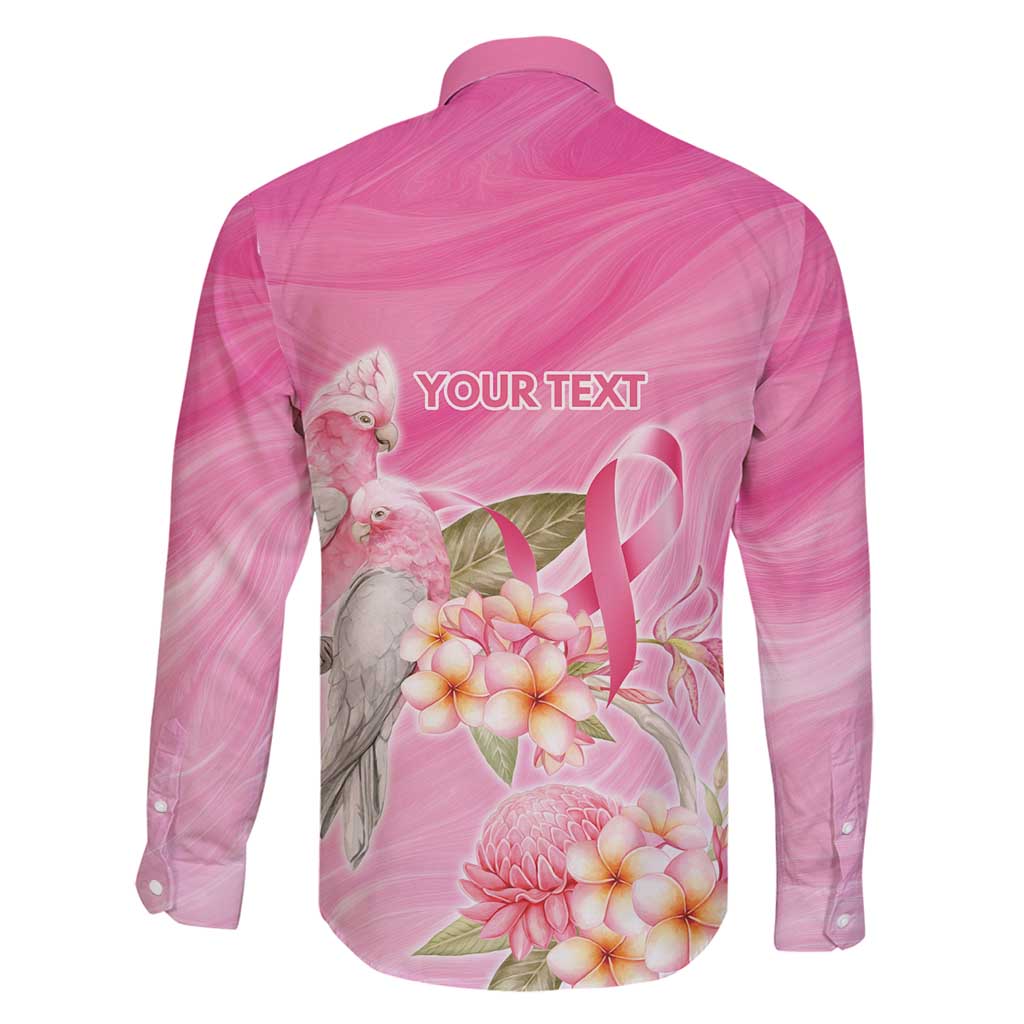 Personalised I Wear Pink For The Fight Family Matching Puletasi and Hawaiian Shirt Australian Breast Cancer Spirit - Aussie Hoodie