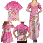Personalised I Wear Pink For The Fight Family Matching Summer Maxi Dress and Hawaiian Shirt Australian Breast Cancer Spirit - Aussie Hoodie
