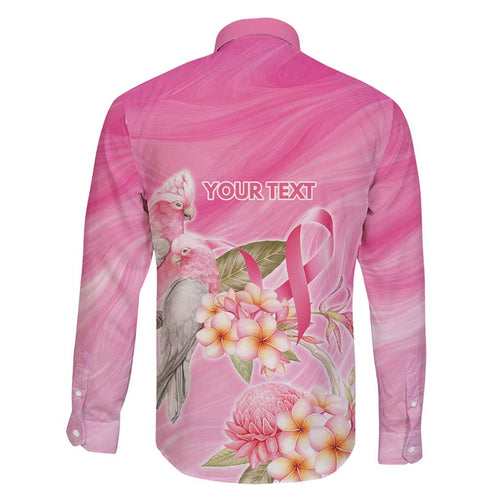 Personalised I Wear Pink For The Fight Family Matching Summer Maxi Dress and Hawaiian Shirt Australian Breast Cancer Spirit - Aussie Hoodie