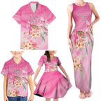 Personalised I Wear Pink For The Fight Family Matching Tank Maxi Dress and Hawaiian Shirt Australian Breast Cancer Spirit - Aussie Hoodie