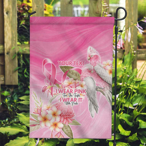 Personalised I Wear Pink For The Fight Garden Flag Australian Breast Cancer Spirit - Aussie Hoodie