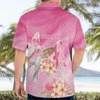 Personalised I Wear Pink For The Fight Hawaiian Shirt Australian Breast Cancer Spirit - Aussie Hoodie