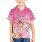 Personalised I Wear Pink For The Fight Hawaiian Shirt Australian Breast Cancer Spirit - Aussie Hoodie