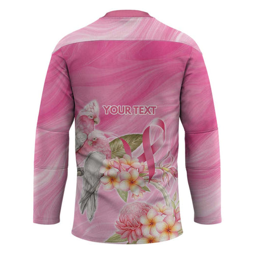 Personalised I Wear Pink For The Fight Hockey Jersey Australian Breast Cancer Spirit - Aussie Hoodie