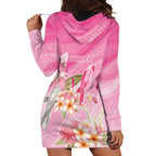 Personalised I Wear Pink For The Fight Hoodie Dress Australian Breast Cancer Spirit - Aussie Hoodie