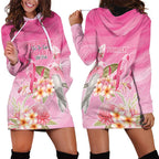Personalised I Wear Pink For The Fight Hoodie Dress Australian Breast Cancer Spirit - Aussie Hoodie