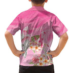 Personalised I Wear Pink For The Fight Kid Hawaiian Shirt Australian Breast Cancer Spirit - Aussie Hoodie