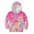 Personalised I Wear Pink For The Fight Kid Hoodie Australian Breast Cancer Spirit - Aussie Hoodie