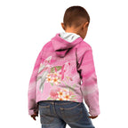 Personalised I Wear Pink For The Fight Kid Hoodie Australian Breast Cancer Spirit - Aussie Hoodie