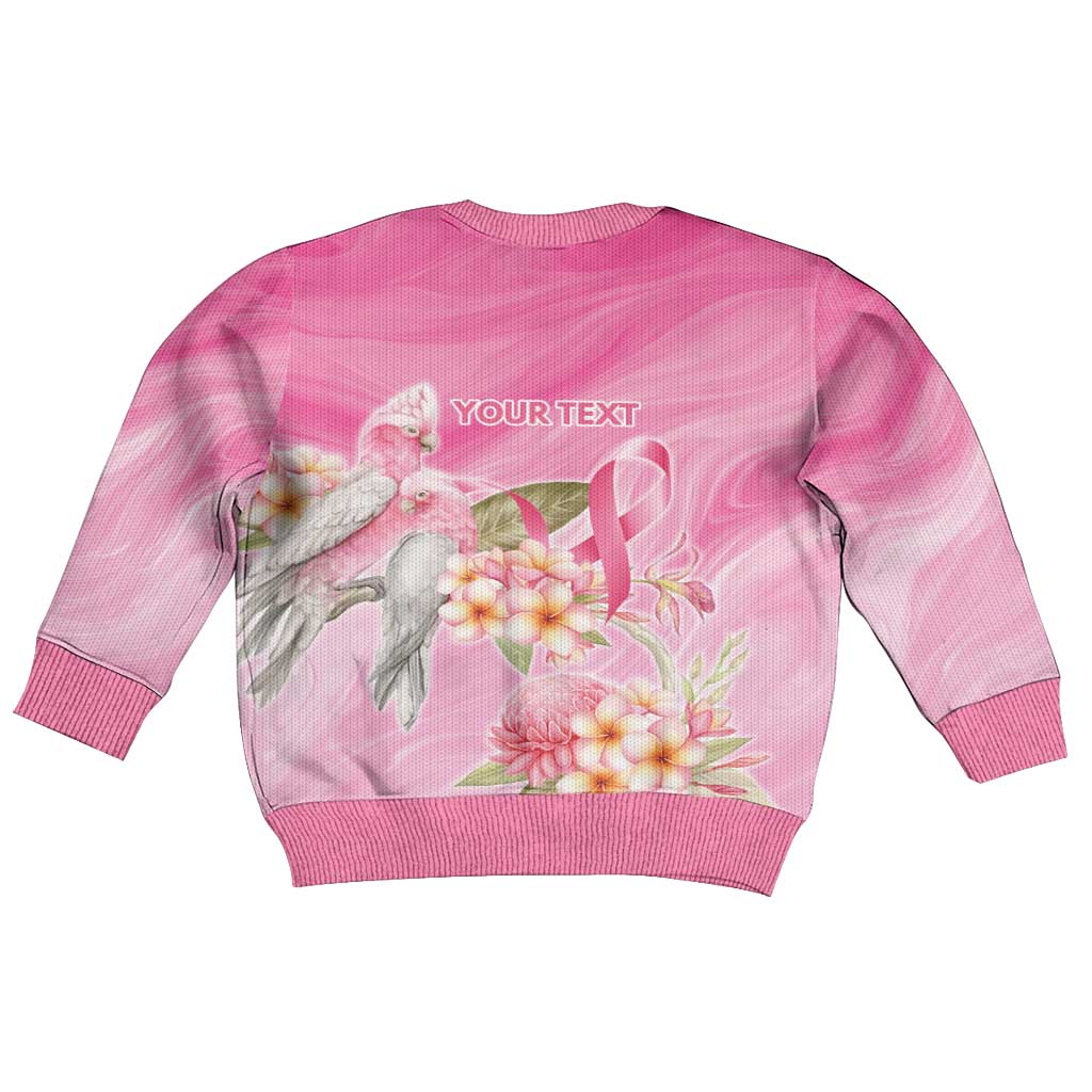 Personalised I Wear Pink For The Fight Kid Ugly Christmas Sweater Australian Breast Cancer Spirit - Aussie Hoodie