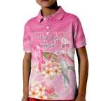 Personalised I Wear Pink For The Fight Kid Polo Shirt Australian Breast Cancer Spirit - Aussie Hoodie