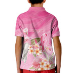 Personalised I Wear Pink For The Fight Kid Polo Shirt Australian Breast Cancer Spirit - Aussie Hoodie