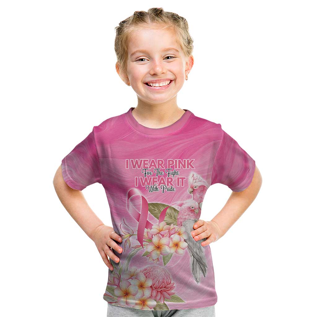Personalised I Wear Pink For The Fight Kid T Shirt Australian Breast Cancer Spirit - Aussie Hoodie