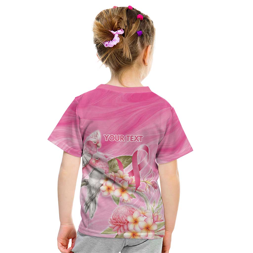 Personalised I Wear Pink For The Fight Kid T Shirt Australian Breast Cancer Spirit - Aussie Hoodie
