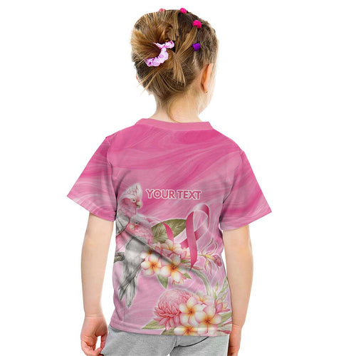 Personalised I Wear Pink For The Fight Kid T Shirt Australian Breast Cancer Spirit - Aussie Hoodie