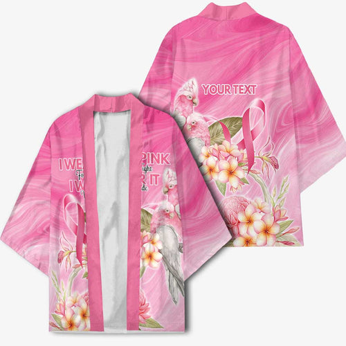 Personalised I Wear Pink For The Fight Kimono Australian Breast Cancer Spirit - Aussie Hoodie