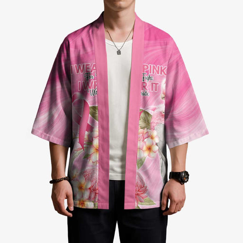 Personalised I Wear Pink For The Fight Kimono Australian Breast Cancer Spirit - Aussie Hoodie