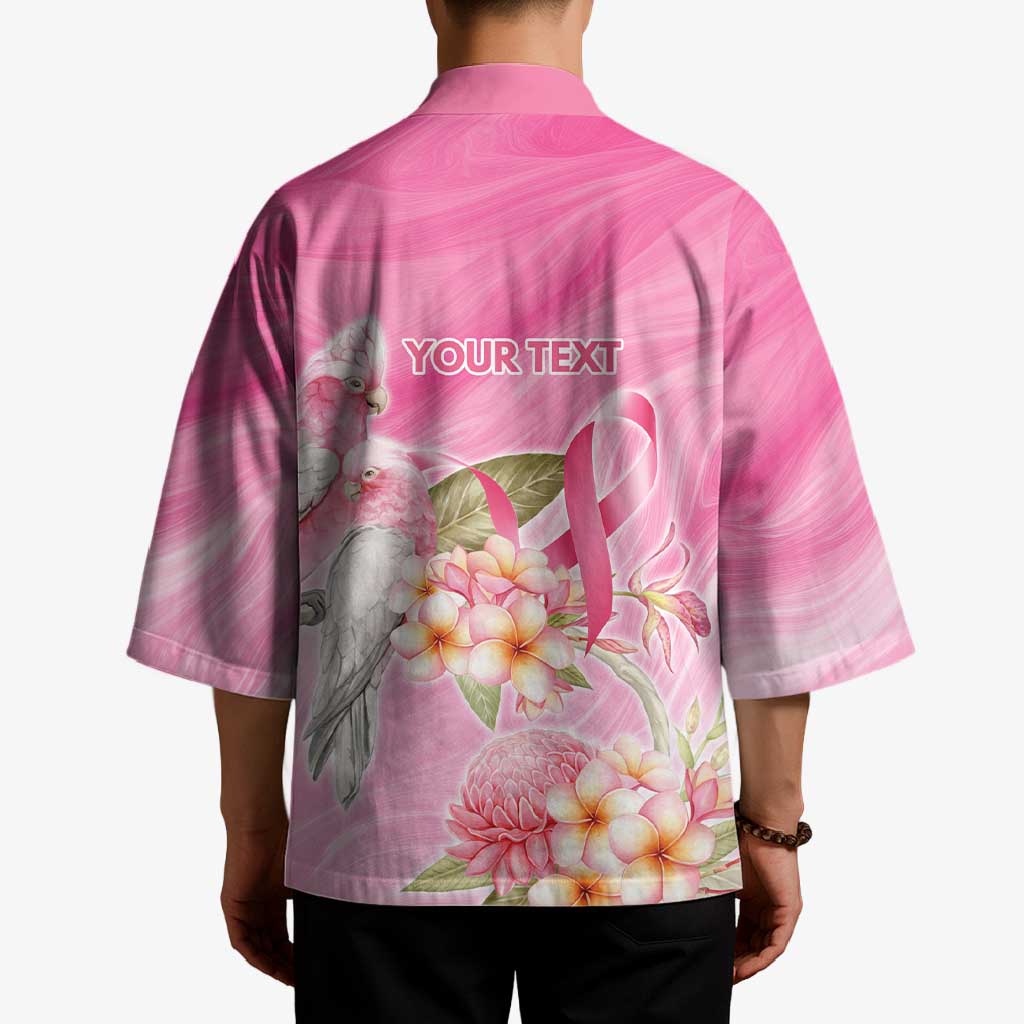 Personalised I Wear Pink For The Fight Kimono Australian Breast Cancer Spirit - Aussie Hoodie