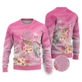 Personalised I Wear Pink For The Fight Ugly Christmas Sweater Australian Breast Cancer Spirit - Aussie Hoodie