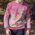 Personalised I Wear Pink For The Fight Ugly Christmas Sweater Australian Breast Cancer Spirit - Aussie Hoodie