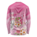 Personalised I Wear Pink For The Fight Long Sleeve Shirt Australian Breast Cancer Spirit - Aussie Hoodie