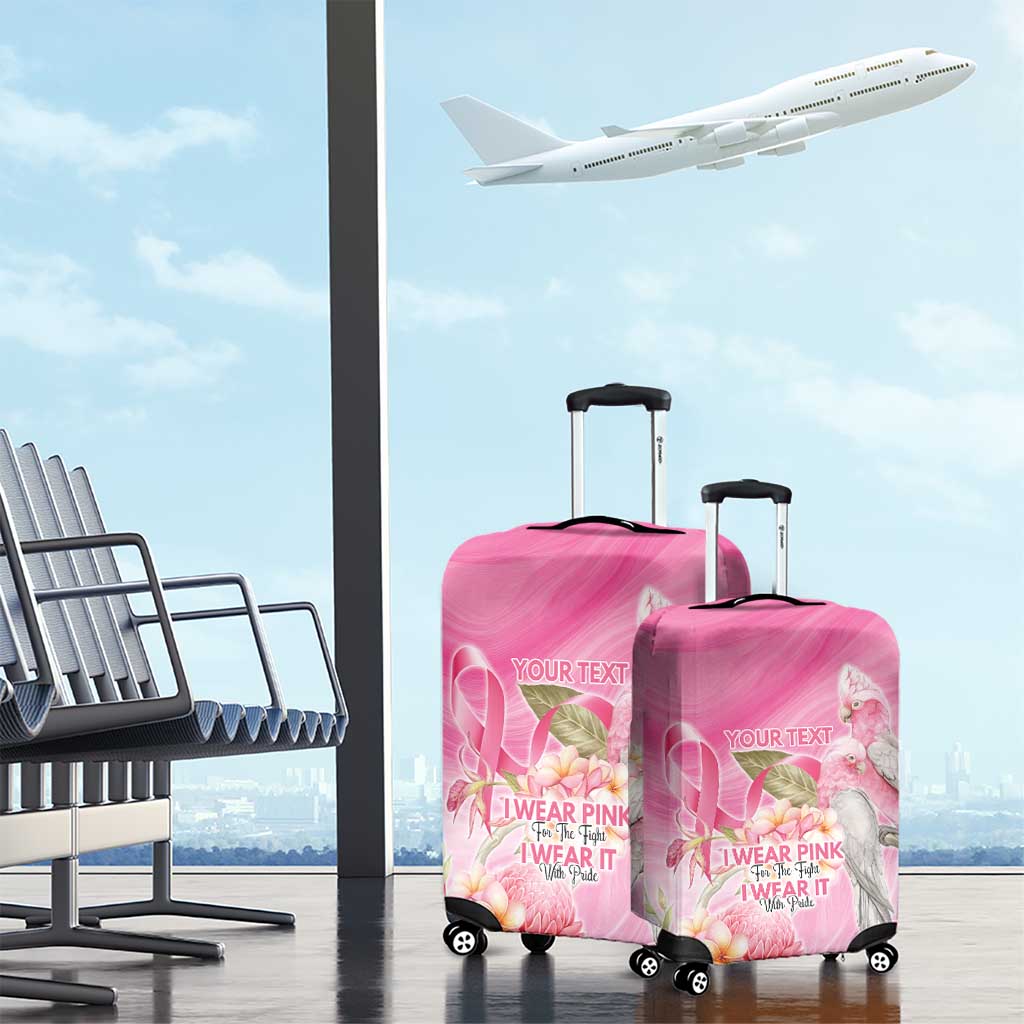 Personalised I Wear Pink For The Fight Luggage Cover Australian Breast Cancer Spirit - Aussie Hoodie