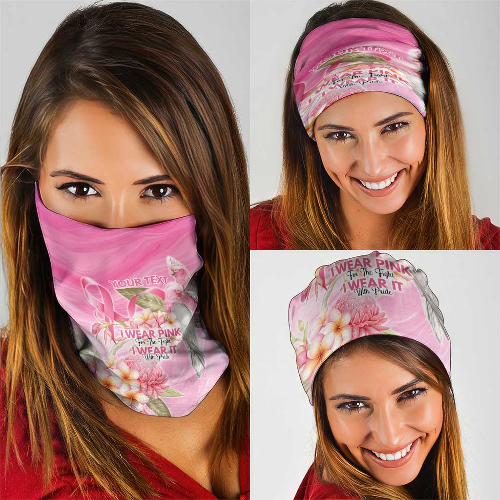 Personalised I Wear Pink For The Fight Neck Gaiter Australian Breast Cancer Spirit - Aussie Hoodie