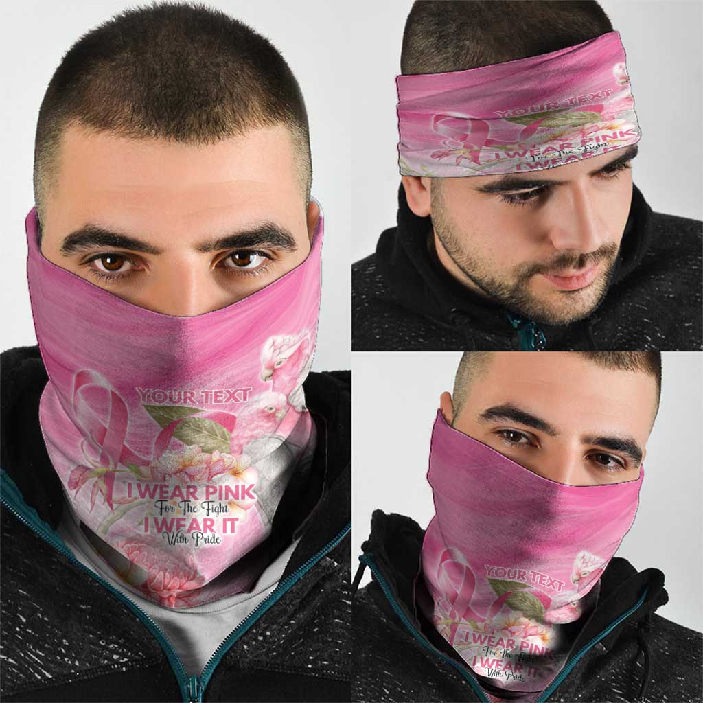 Personalised I Wear Pink For The Fight Neck Gaiter Australian Breast Cancer Spirit - Aussie Hoodie