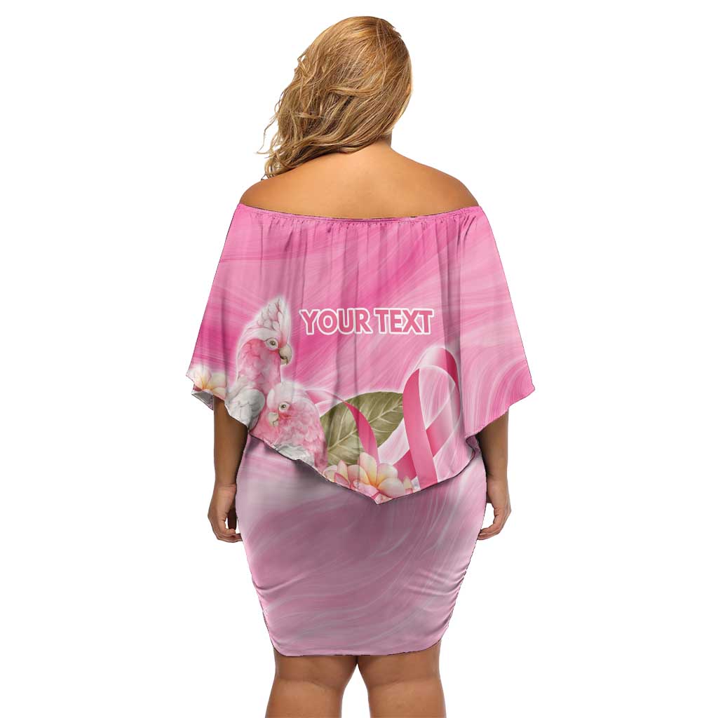 Personalised I Wear Pink For The Fight Off Shoulder Short Dress Australian Breast Cancer Spirit - Aussie Hoodie