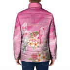 Personalised I Wear Pink For The Fight Padded Jacket Australian Breast Cancer Spirit - Aussie Hoodie