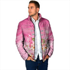 Personalised I Wear Pink For The Fight Padded Jacket Australian Breast Cancer Spirit - Aussie Hoodie