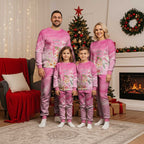 Personalised I Wear Pink For The Fight Christmas Pajama Set Australian Breast Cancer Spirit - Aussie Hoodie